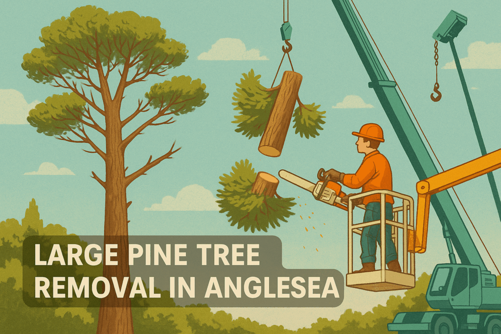 Large Pine Tree Removal in Anglesea